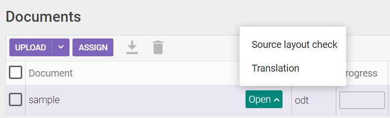 Context menu on a project file with the Source layout check option highlighted