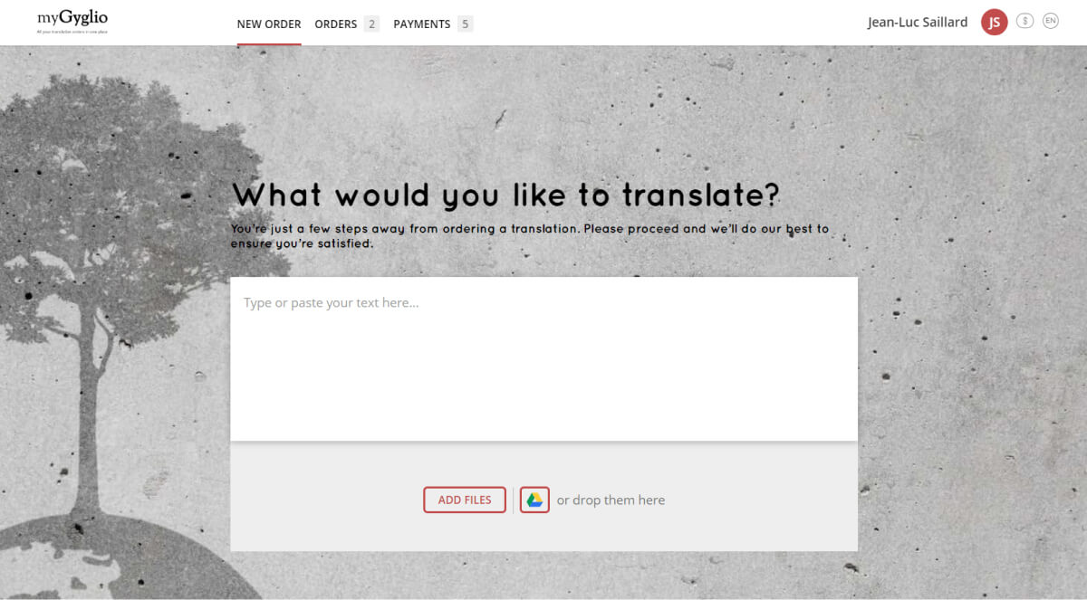 Custom-branded client portal landing page