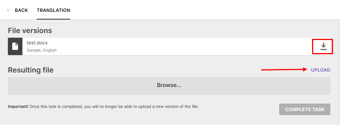 Assigned non-CAT document showing the source file available for download