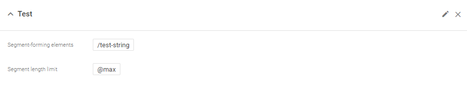 XML parsing form with a segment length limit configured