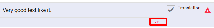 CAT editor blocking confirmation when the translation exceeds the length limit