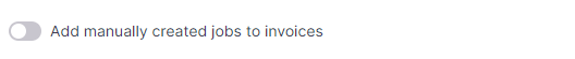 The add-manual-jobs toggle in the invoicing settings