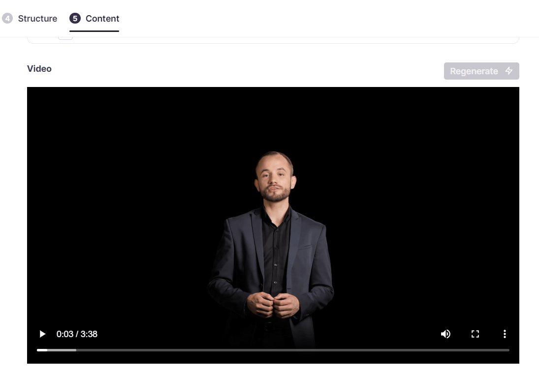 Video preview in the element editor