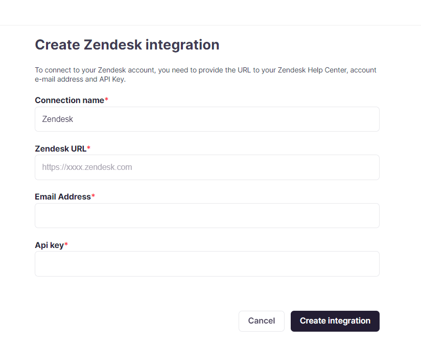 Smartcat Integrations list with the Zendesk tile