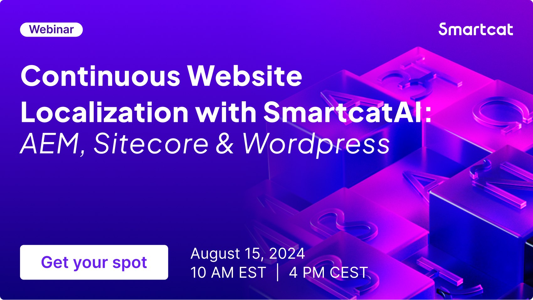 Continuous Website Localization with Smartcat AI: AEM, Sitecore & Wordpress