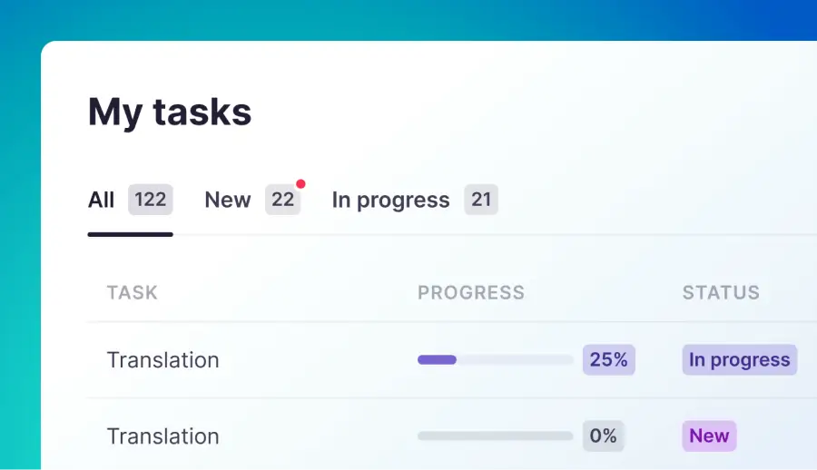 New "My Tasks" page helps internal reviewers keep track of their assignments