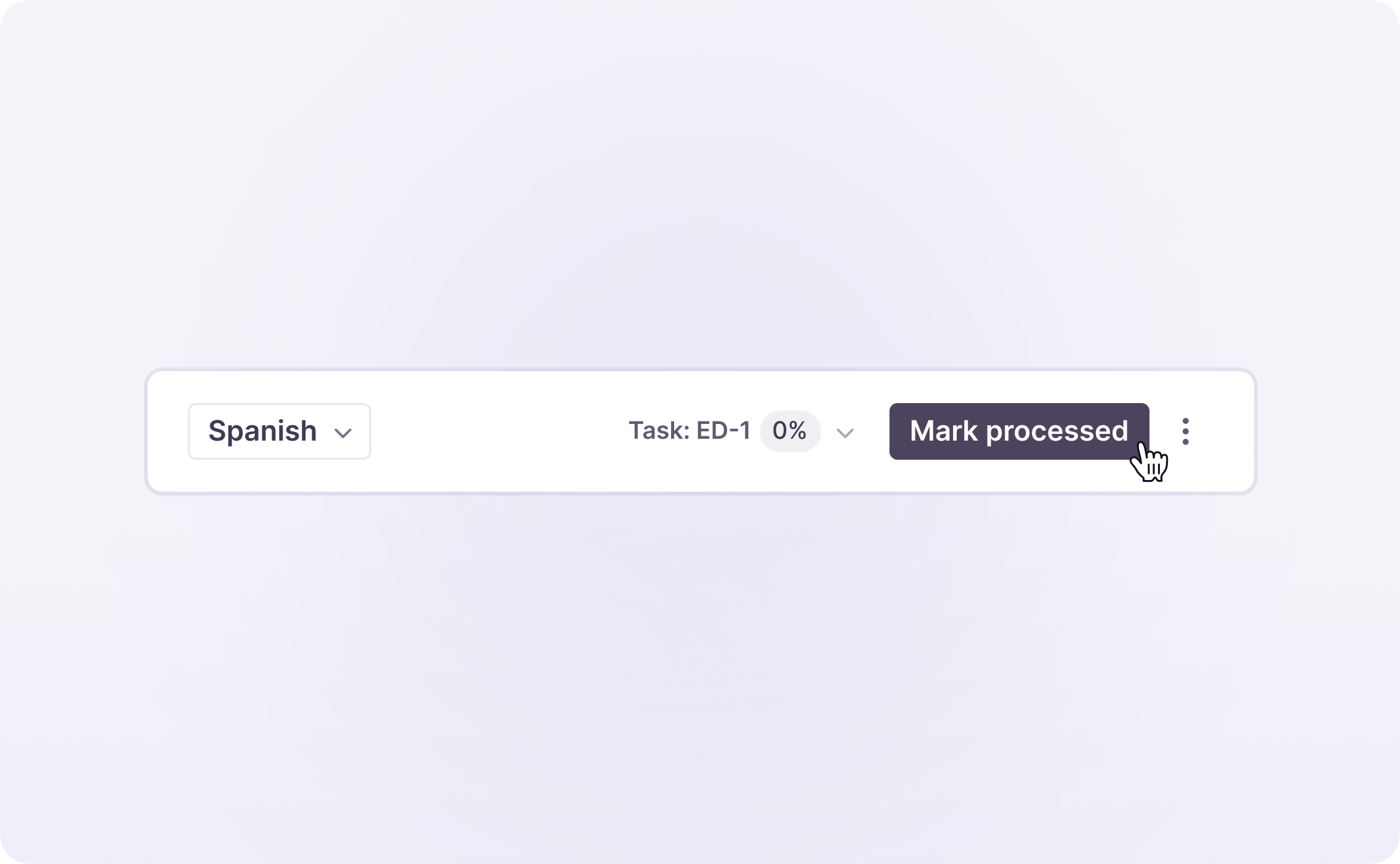 Mark Processed button in the control bar