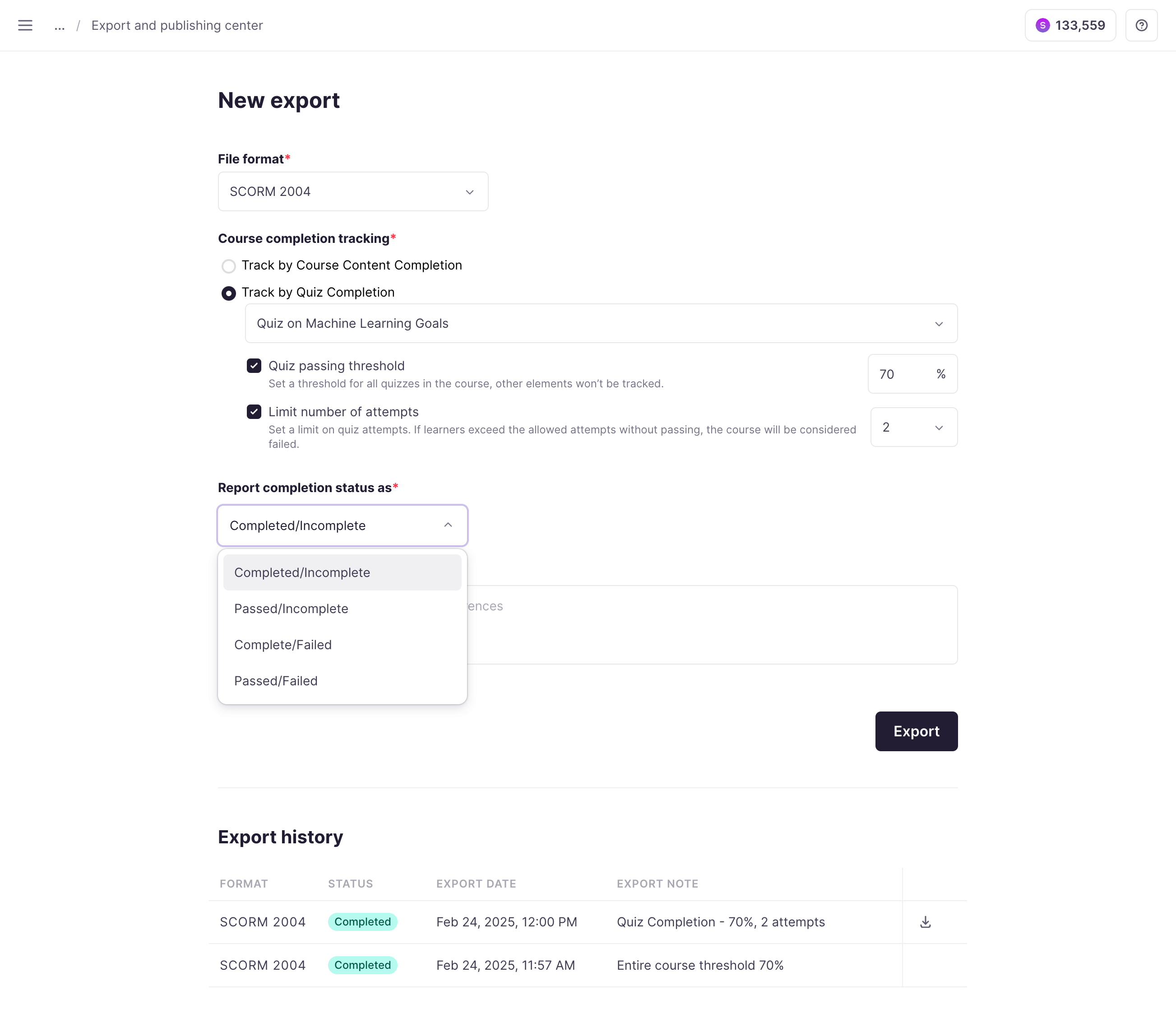 Smartcat Course Editor - SCORM Export capabilities
