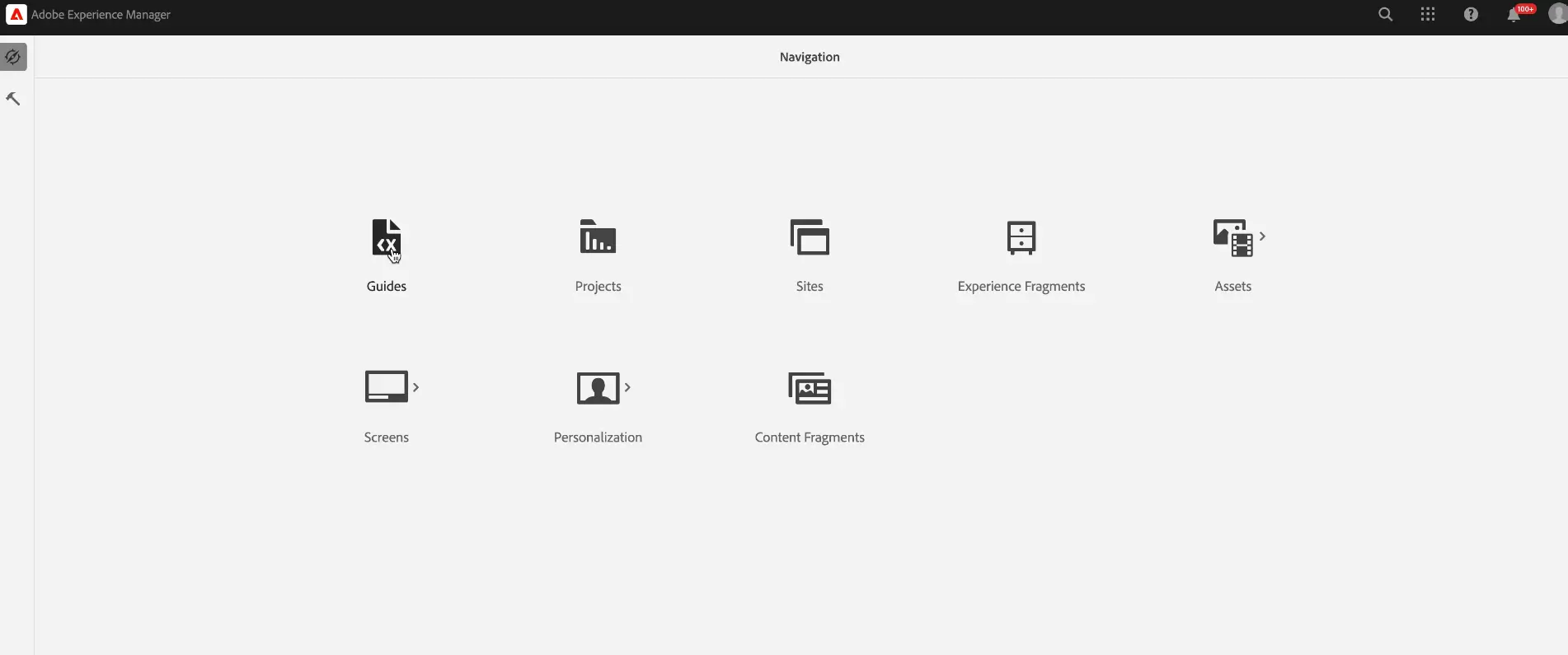 AEM Guides admin panel