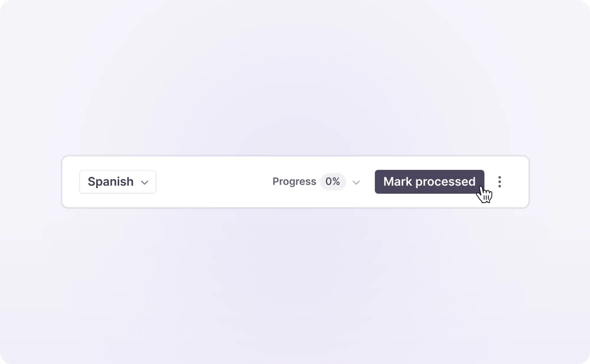 Mark Processed button in the control bar