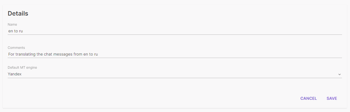 Adding a smart translation profile